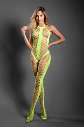 Fantasy Lingerie Sheer Unstoppable Crotchless Bodystocking OS