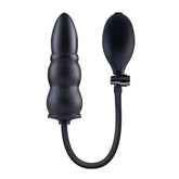 Xgen Size Up Ripple Inflatable Butt Plug Black