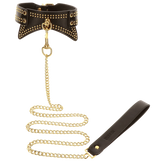 Scala Taboom Leather Studded Collar and Leash