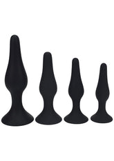 Shots LEVELZ Slim Silicone Anal Plug Kit of 4 Sizes