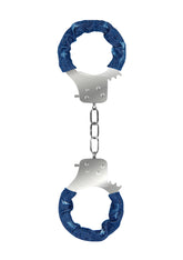 Shots Toys Roughend Denim Style Metal Handcuffs