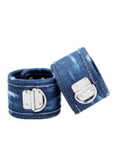Shots Toys Roughend Denim Style Fetish Ankle Cuffs