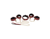 Master Series Bondage Play Sex Toy Set 6 Piece Burgundy