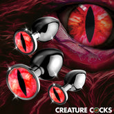 XR Brands Creature Cocks Sinister Eyes Metal Butt Plug Set