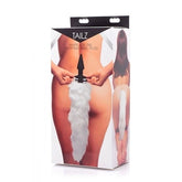 White Fox Tail Vibrating Anal Plug by XR Brands