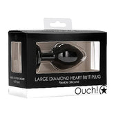 Ouch! Diamond Heart Butt Plug by Shots Toys