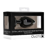 Ouch! Diamond Heart Butt Plug Extra Large by Shots Toys