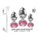 Pink Gem Anal Training Plug Set by Adam & Eve