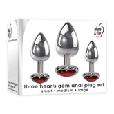 Three Hearts Gem Anal Plug Collection by Adam & Eve Sextoys