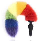 Colorful Fox Tail Silica Gel Anal Plug by BDStyle