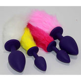 Rabbit Tail Silicone Butt Plug Large by BDStyle