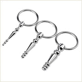 Steel Penis Plug With Cock Ring by BDStyle