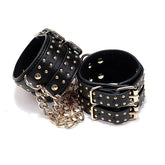 Studded Wrist Cuffs With Chain by BDStyle