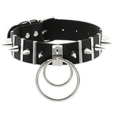 BDSM Spiked Collar PVC With Pendant by BDStyle