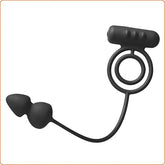Dual Delight Vibrating Cock Ring and Anal Beads by BDStyle