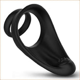 Silicone Dual Penis Ring with Taint Teaser by BDStyle