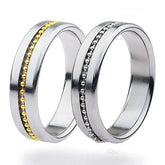 Golden Metal Cock Ring with Grooves by BDStyle
