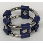 Plaintube Steel Double Cock Ring in Purple by Hell's Couture