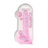 Realrock Crystal Clear Dildo with Balls 9 Inch by Shots Toys