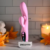 Evolved PUSH THE BUTTON Rabbit Vibrator with G-Spot Bud