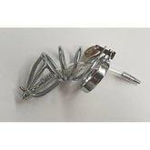 Hoop Male Chastity Cage with Urethral Tube by BDStyle
