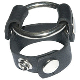 Sinners Leather Cock Ring With O-Ring by Hell's Couture