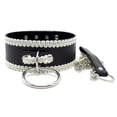 Sexy Lace Slave Collar With O-Ring by Hell's Couture