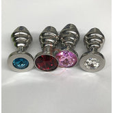 Ribbed Jewelled Butt Plug Medium by Hell's Couture