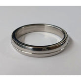 Donut Steel Cock Ring Grooved by Hell's Couture