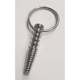 Ribbed Metal Penis Plug With O-Ring by Hell's Couture