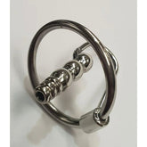 Round Tip Ribbed Penis Plug & Glans Ring by Hell's Couture
