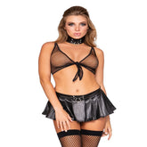 Dark Desire - Goth Fishnet Schoolgirl Ensemble