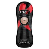 PDX Elite Vibrating Oral Sex Realistic Mens Stroker