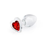 Crystal Desires Red Heart Butt Plug Medium by NS Novelties
