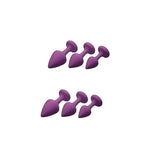Frisky Purple Pleasures Silicone Anal Plugs by XR Brands