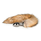 Fetish Collection Fox Tail No 2 Silver Butt Plug by Easytoys