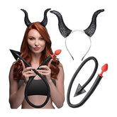 Devil Tail Anal Plug and Horn Set by XR Brands