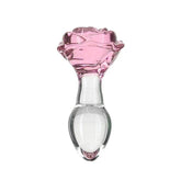Pillow Talk Rosy Luxurious Glass Anal Plug by BMS Factory