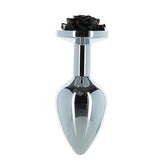 LUX Active 3 Inches Rose Metal Butt Plug by BMS Factory