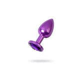 Purple Metal Anal Plug With Crystal Gem by ToyFa