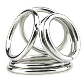 Stainless Steel Quad 4 Ring Cock and Ball Cage by BDStyle