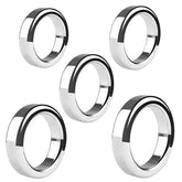 Chrome Stainless Steel Mens Cock Ring 1.2cm Height