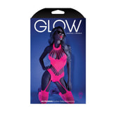 Glow's Radiant Neon Pink Fishnet Bodystocking