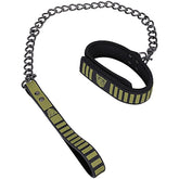 Fort Troff Tactical Bondage Collar & Leash by Doc Johnson