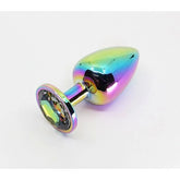 Round Gem Metal Anal Plug by Love In Leather