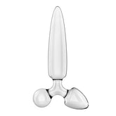 Triple Crystal 1 Glass 3-in-1 Butt Plug by Satisfyer