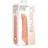 RealRock 8 Inch Penis Extender with Rings by Shots Toys