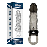 Black Warrior Uncut Vibrating Penis Sleeve by BDStyle