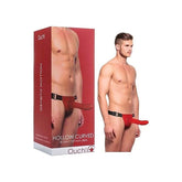 Ouch Hollow Curved Strap-On Red by Shots Toys