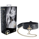 Leather BDSM Collar & Leash by Shots Toys